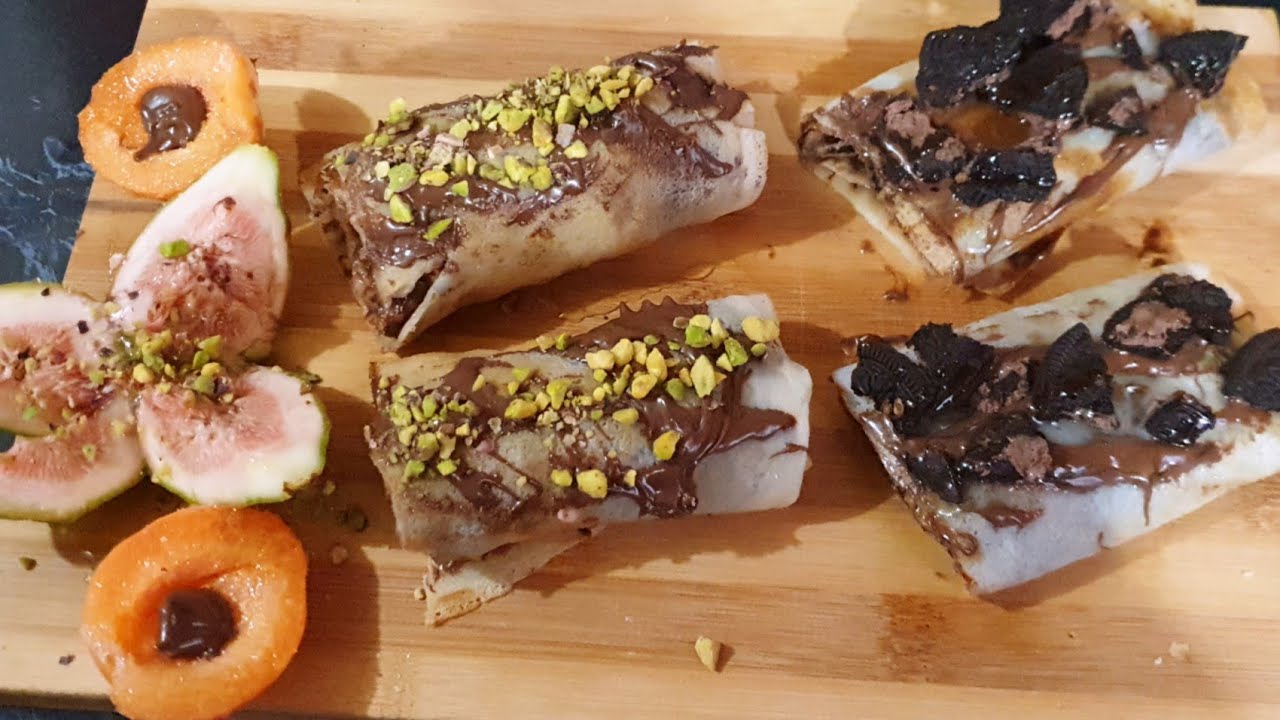 crêpes aux bananes 🍌et aux biscuits oreo كريب بالموز  و بأوريو  من ألذ ما يكون