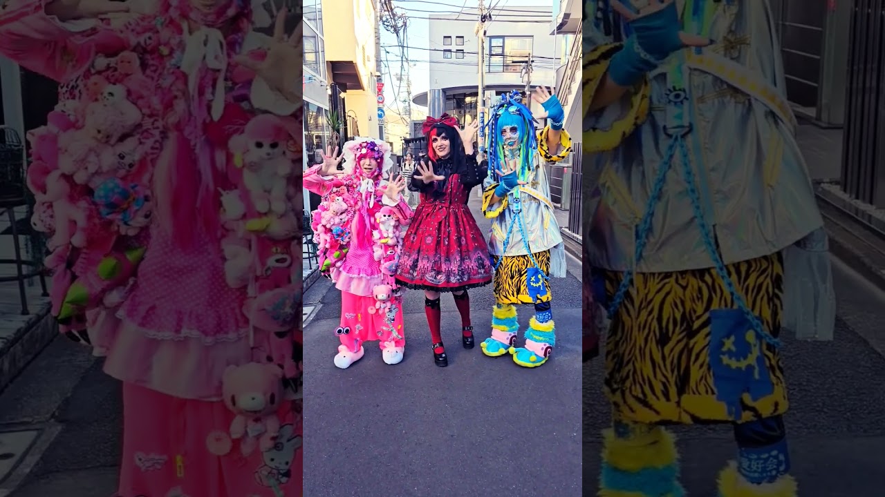 I met visual kei band Awake members in Harajuku! #japan #kawaii #visualkei #decorakei #harajuku