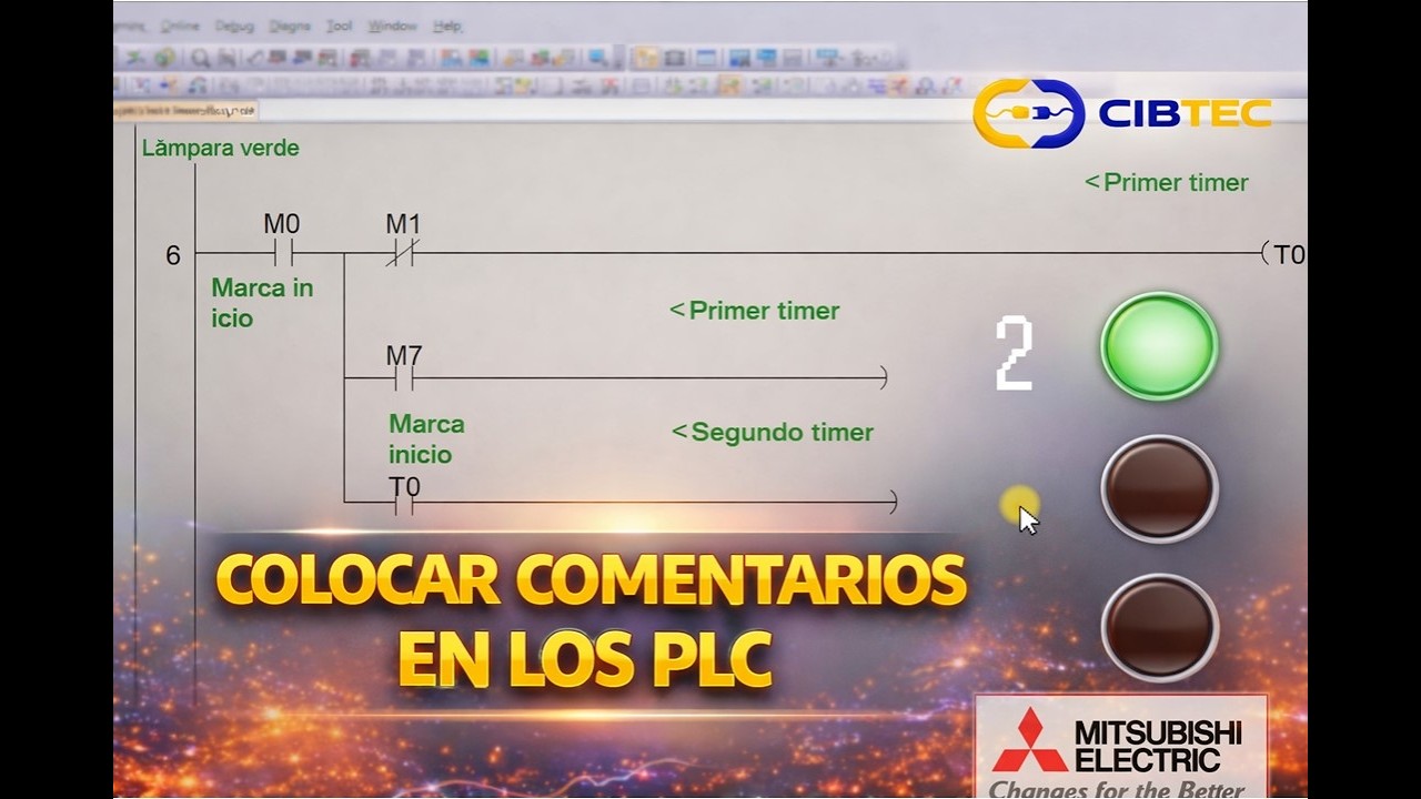 Colocar comentarios en programa de PLC Mitsubishi Electric