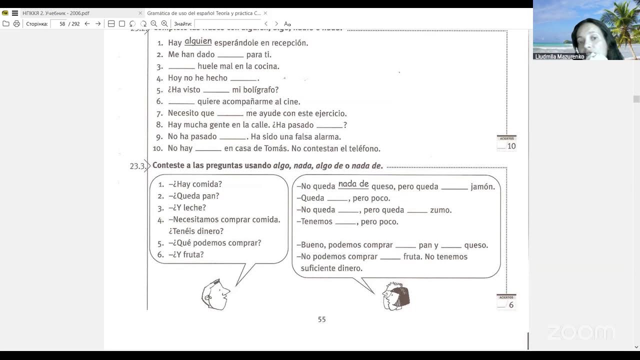 ❗Gramática de uso del español⚡💯 23😱✨🎁💰Indefinidos (4)🍀💏❗ alguien, algo, nadie, nada☕🧿