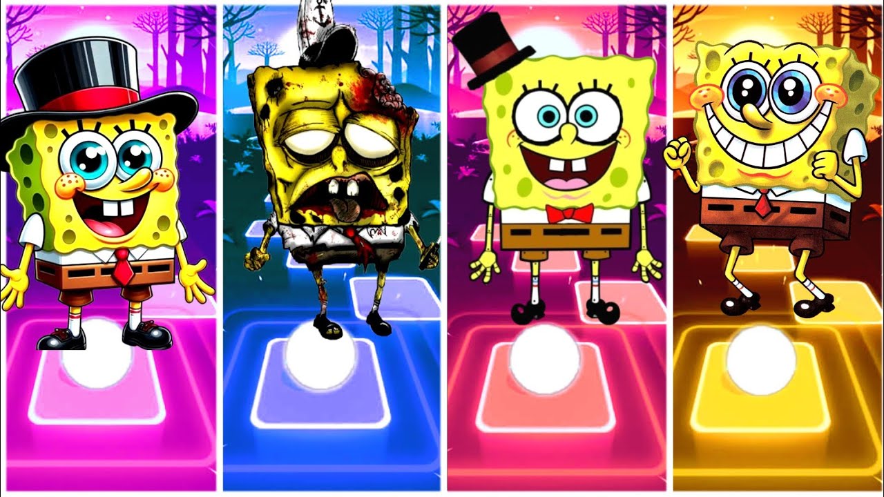 Patrick Star 🆚 Sandy Cheeks 🆚 Spongebob 🆚 Plankton - Tiles Hop Battle🇱🇷🇱🇷❤️♥️♥️