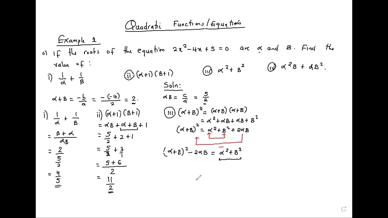 Alpha and Beta roots and applications