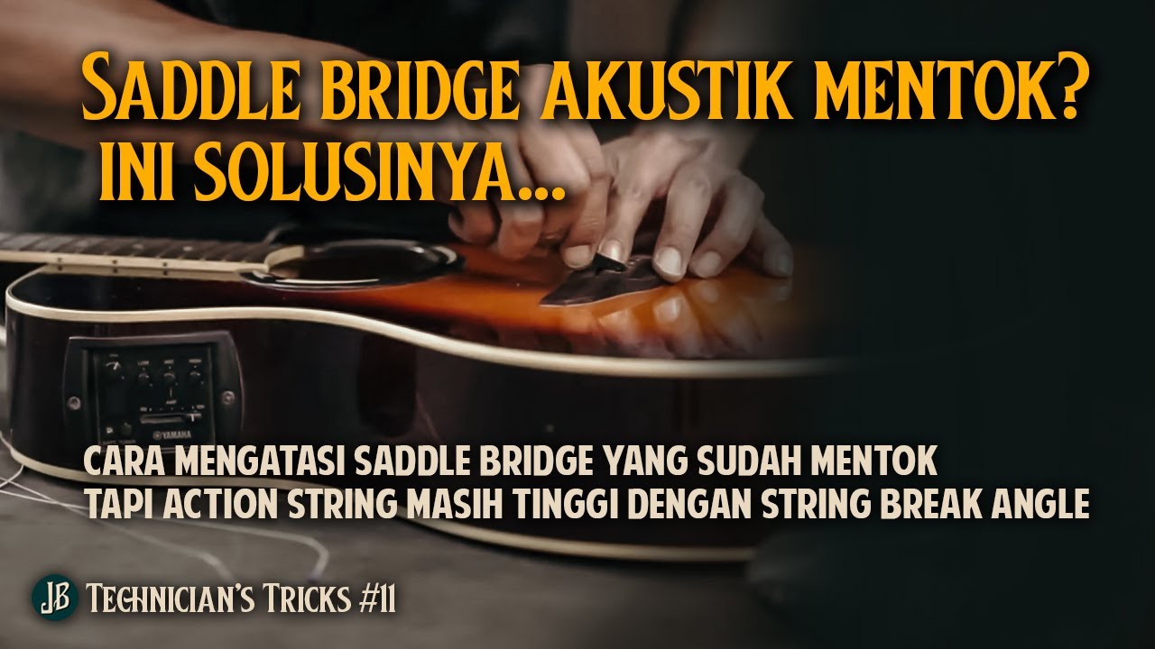 BRIDGE AKUSTIK SUDAH PENDEK TAPI ACTION SENAR MASIH TINGGI? String break angle ini solusinya....
