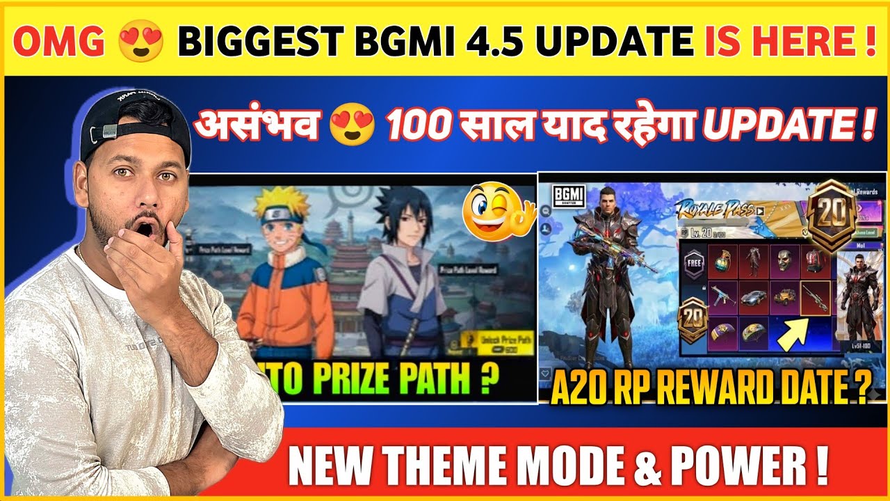 BIG UPDATE 😍 Bgmi 4.5 Update | A20 Royal Pass ? | Next Prize Path in Bgmi | New Theme Mode 