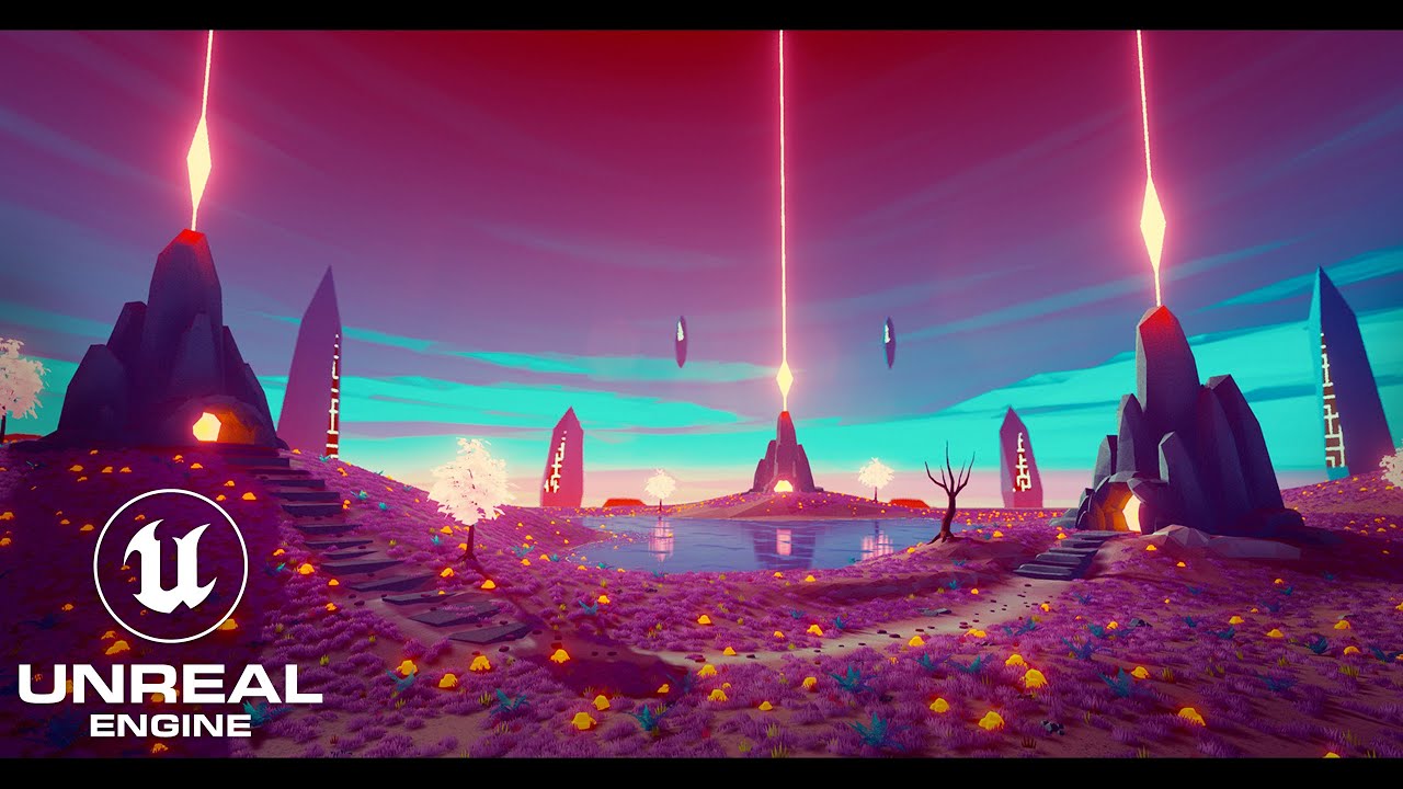 Unreal Engine - Speed Level Art 3 - New Skies - Low Poly Stylized Environment