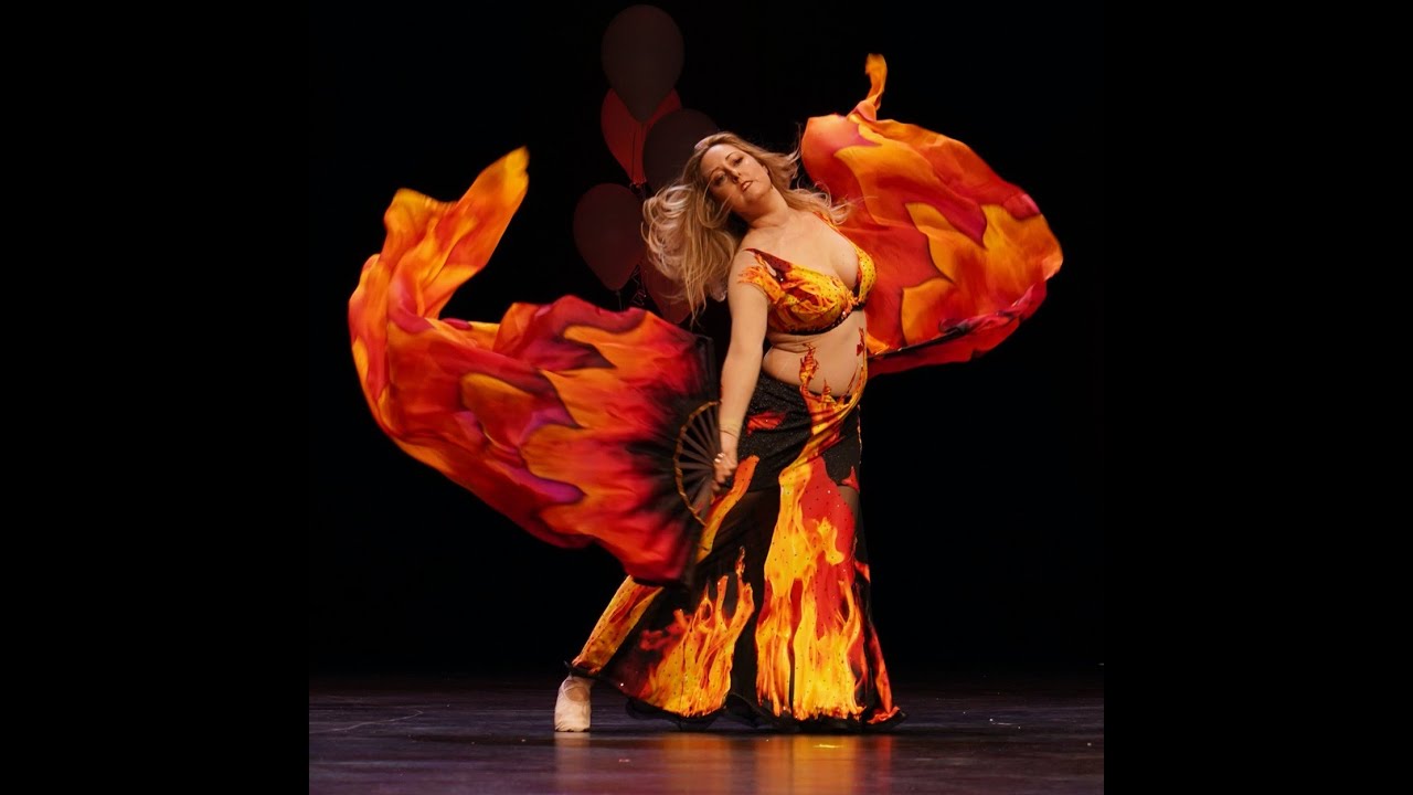 DANCING FLAMES! ORIGINAL CHOREOGRAPHY! FAN VEIL FUSION!! First Place!!