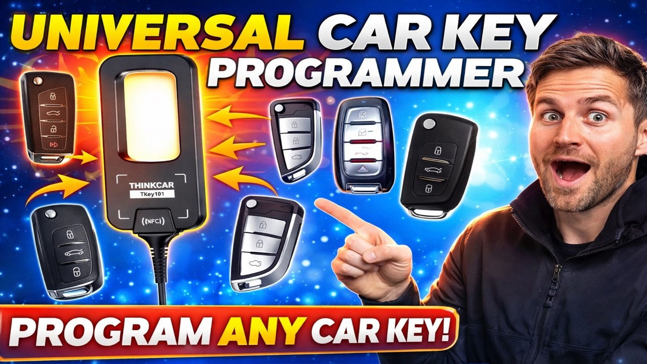 Универсальный программатор автомобильных ключей ThinkCar Tkey 101 позволяет легко программировать...