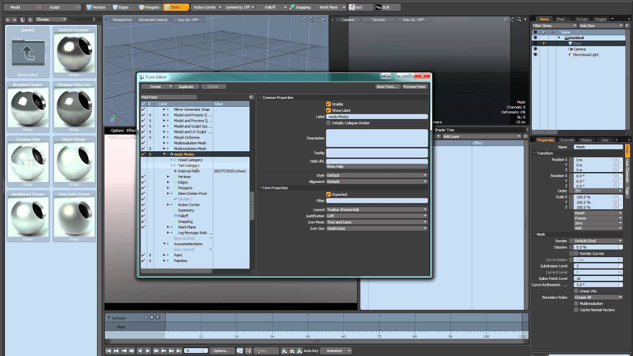 Creating custom toolbar buttons in modo