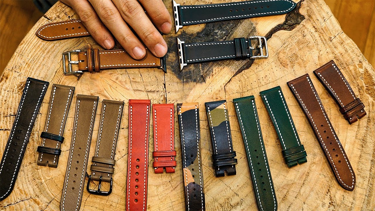 Amazing Process of Making an Handmade Apple Watch Leather strap by Leather Craft Artisan