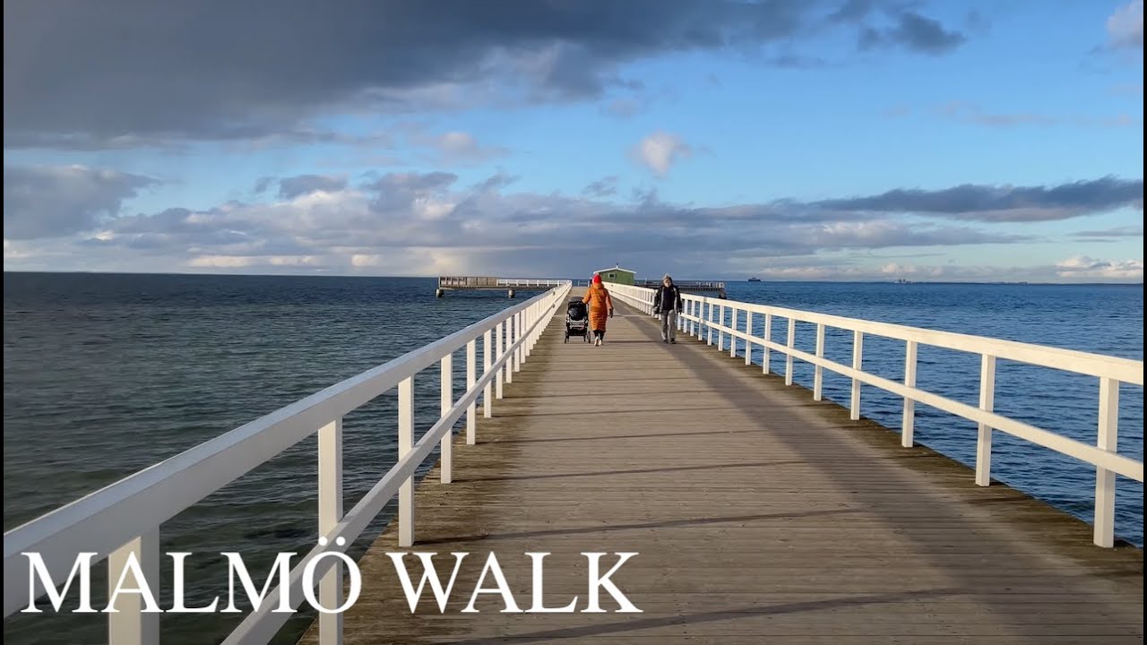 🇸🇪 Malmö, Sweden Walking Tour | Relaxing Sunset Beach Walk [4K HDR 60 fps Binaural ASMR]