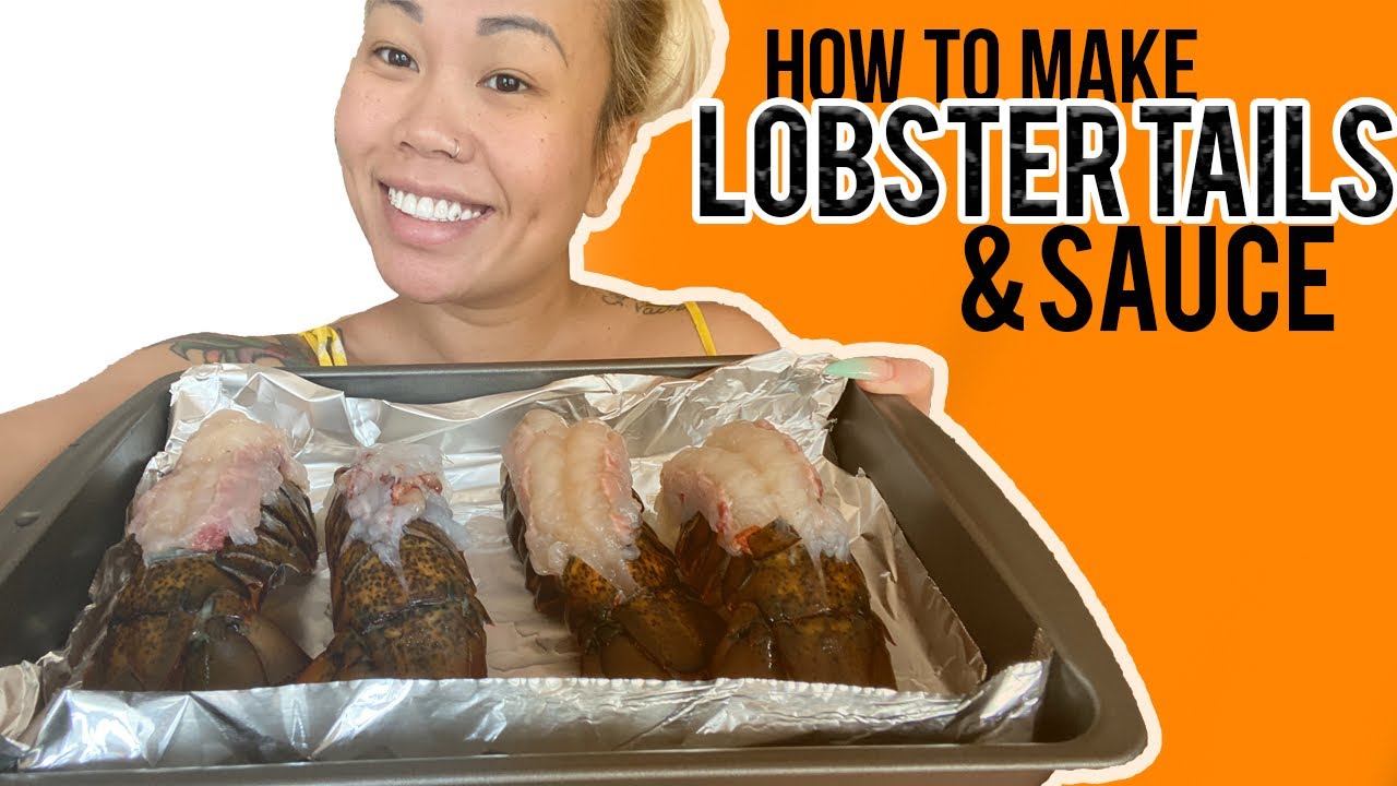 Making Baked lobster tails and sauce