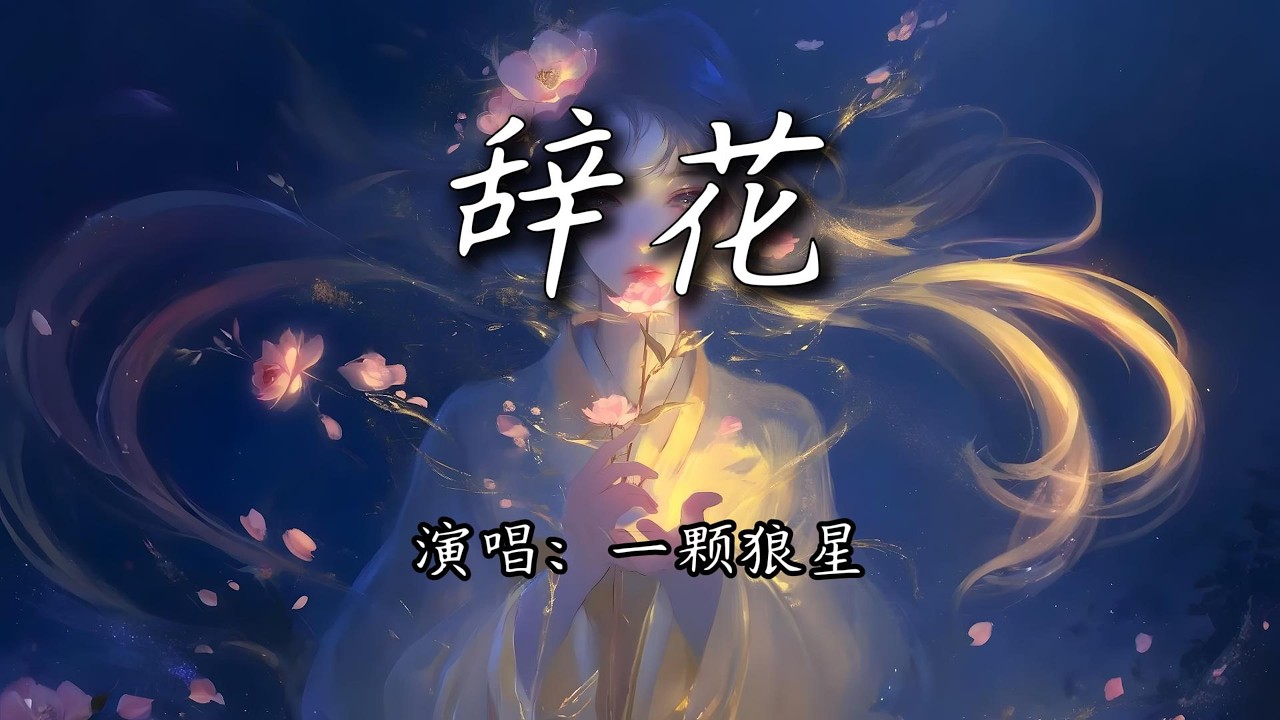 一颗狼星 - 辞花『一朝辞花  一晚落霞，一念一渡过往亮出一道疤。』【4K | 动态歌词MV】