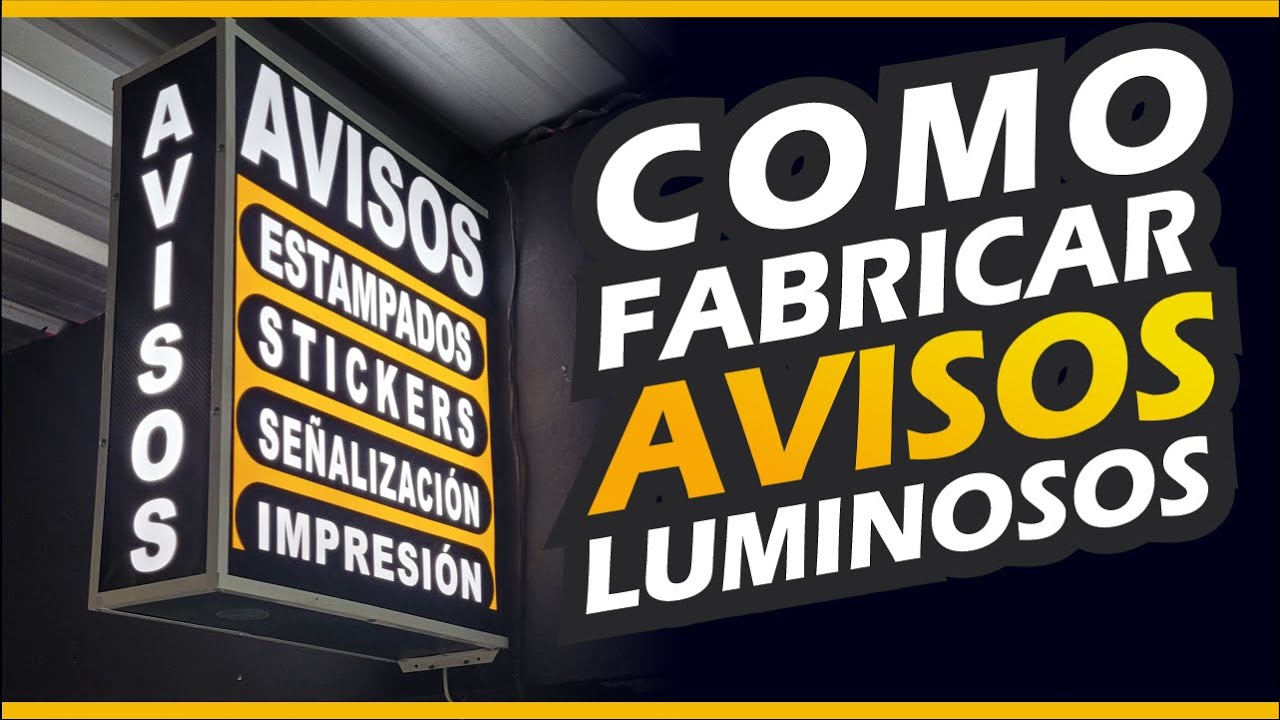 Como fabricar Aviso luminoso 💥 Como hacer Aviso luminoso 😱                      Caja de luz