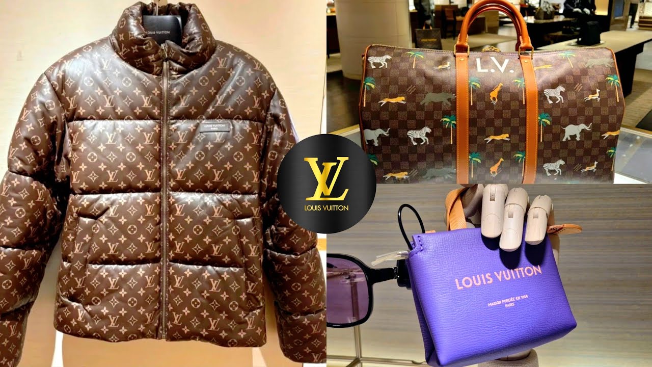 NEW at men's LV 🦓 LV x The Darjeeling Limited KEEPALL 🦓 LV MONOGRAM LEATHER PUFFER JACKET 🦓 LV CHARM