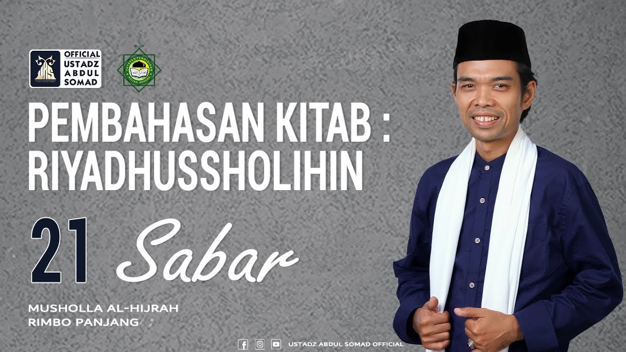 LIVE | KAJIAN KITAB RIYADHUSSHOLIHIN 21 - SABAR | Musholla Nurul Ilmi, Rimbo Panjang