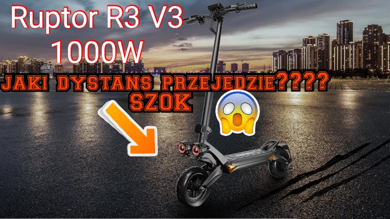 Hulajnoga elektryczna Ruptor R3 1000W jaki zasięg? Byłem w szoku !