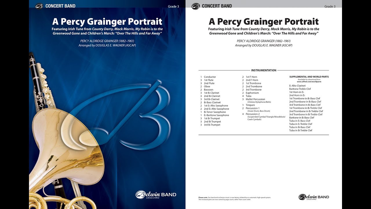 A Percy Grainger Portrait, arr. Douglas E. Wagner – Score & Sound