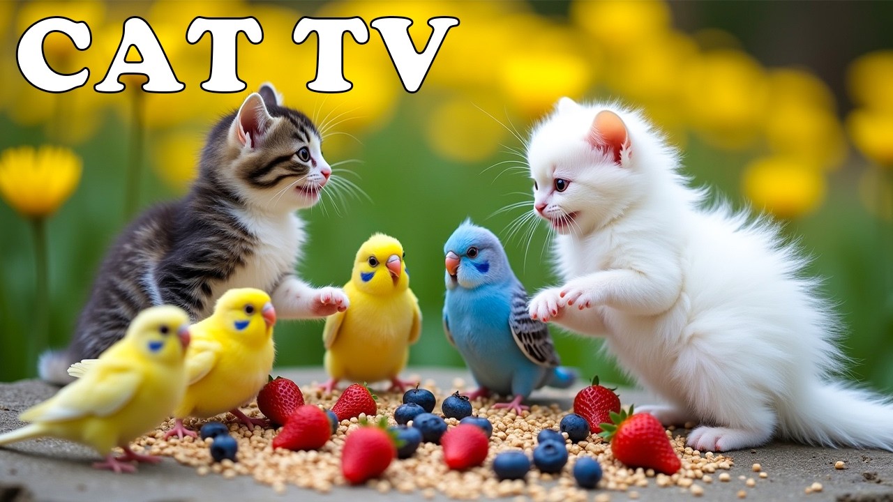 CAT TV For A Stress-Free Environment😿 Countless Birds Play In The Backyard🦜🍀 Help Cats Reduce Stress