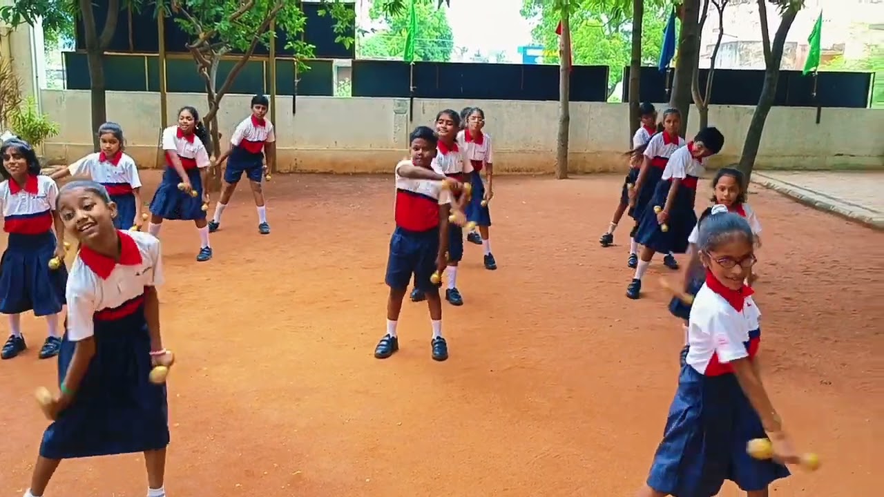 Happily performed Dumbbells Dance with Lots of enthusiasm  INVESTITURE CEREMONY 🥳