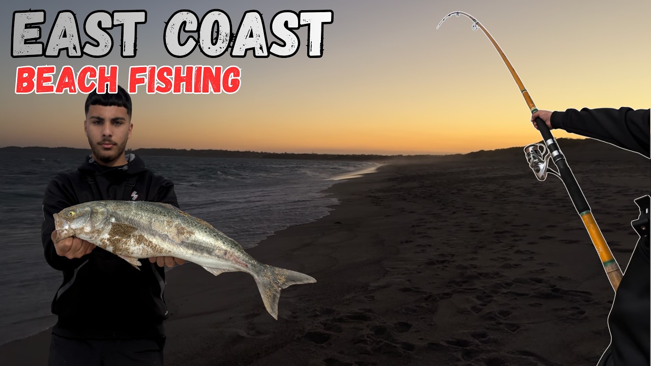 Beach Fishing the East Coast of Australia for Salmon.