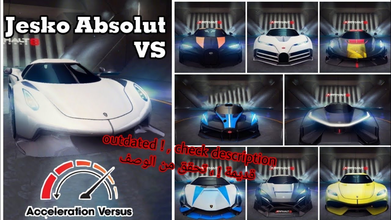 Asphalt 8 : Koenigsegg Jesko Absolut vs S class kings (read description)