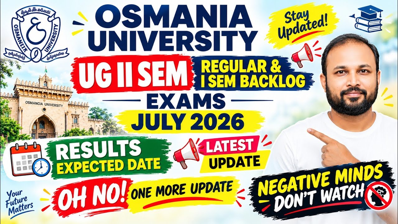 Osmania University II Sem Regular & I Sem Backlog Results 2026 | Expected Date | Latest Update