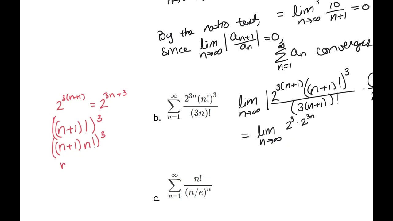 MATH&153 Раздел 5.6 - Критерий отношения и корня