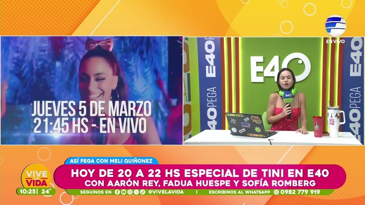 Meli Quiñonez, nos habla del especial de Tini hoy de 20 a 22hs en E40, con Aaron Reyy, Fadua Huespe