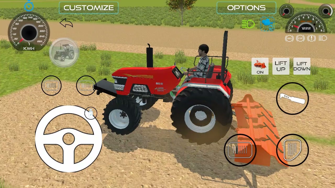 Mahindra Arjun Tractor Modified 4x4 rotavator farming
