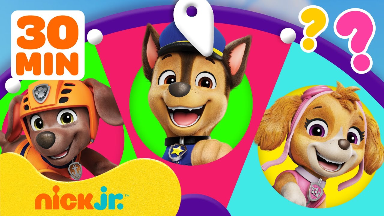 30 MINUTES of PAW Patrol Air Rescues Spin the Wheel w/ Skye! #2 | Games For Kids | Nick Jr.