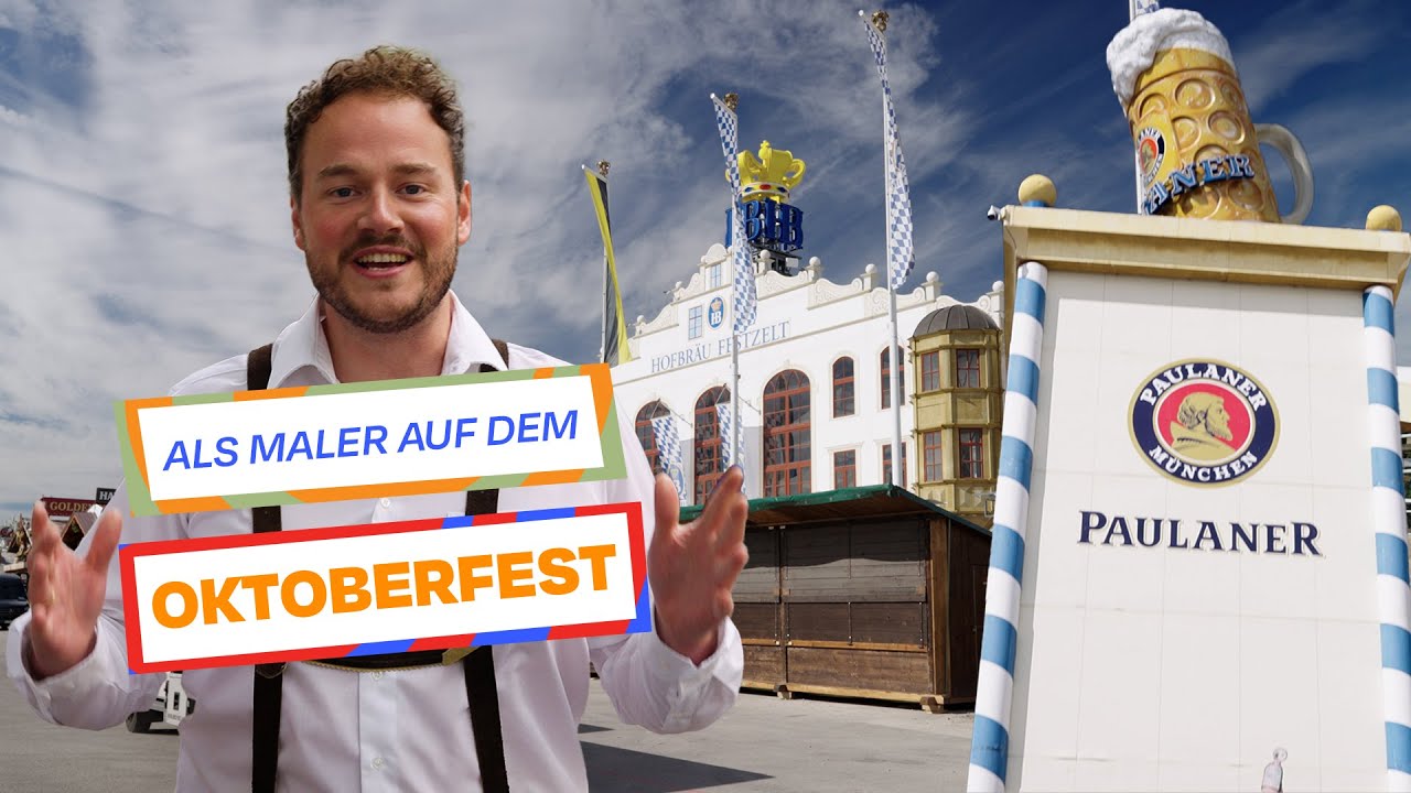 Oktoberfest 2025: Wiesn-Vorbereitungen im Fischer-Vroni | Azubi bei den Malerarbeiten