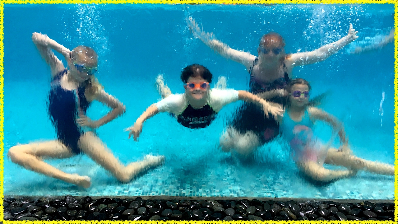 Glass Wall Pool Jumping Fun [In Reverse] ☆ One Cool Pool!
