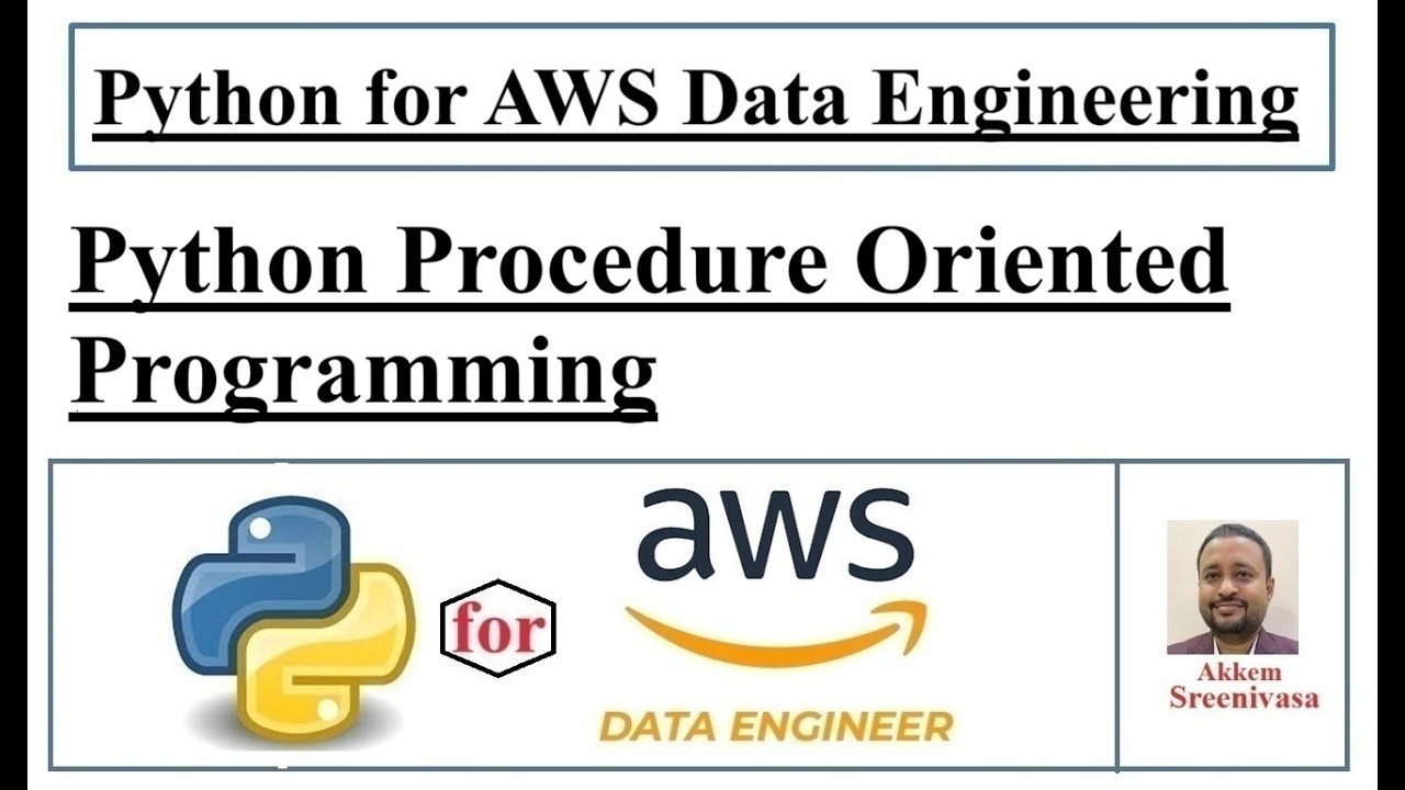 Python для работы с данными в AWS, часть 29, Python, процедурно-ориентированное программирование,...