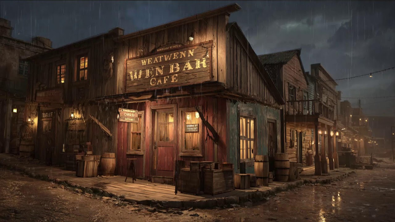 Rainy Night In An Old Town &bull; Western Lofi Ambience