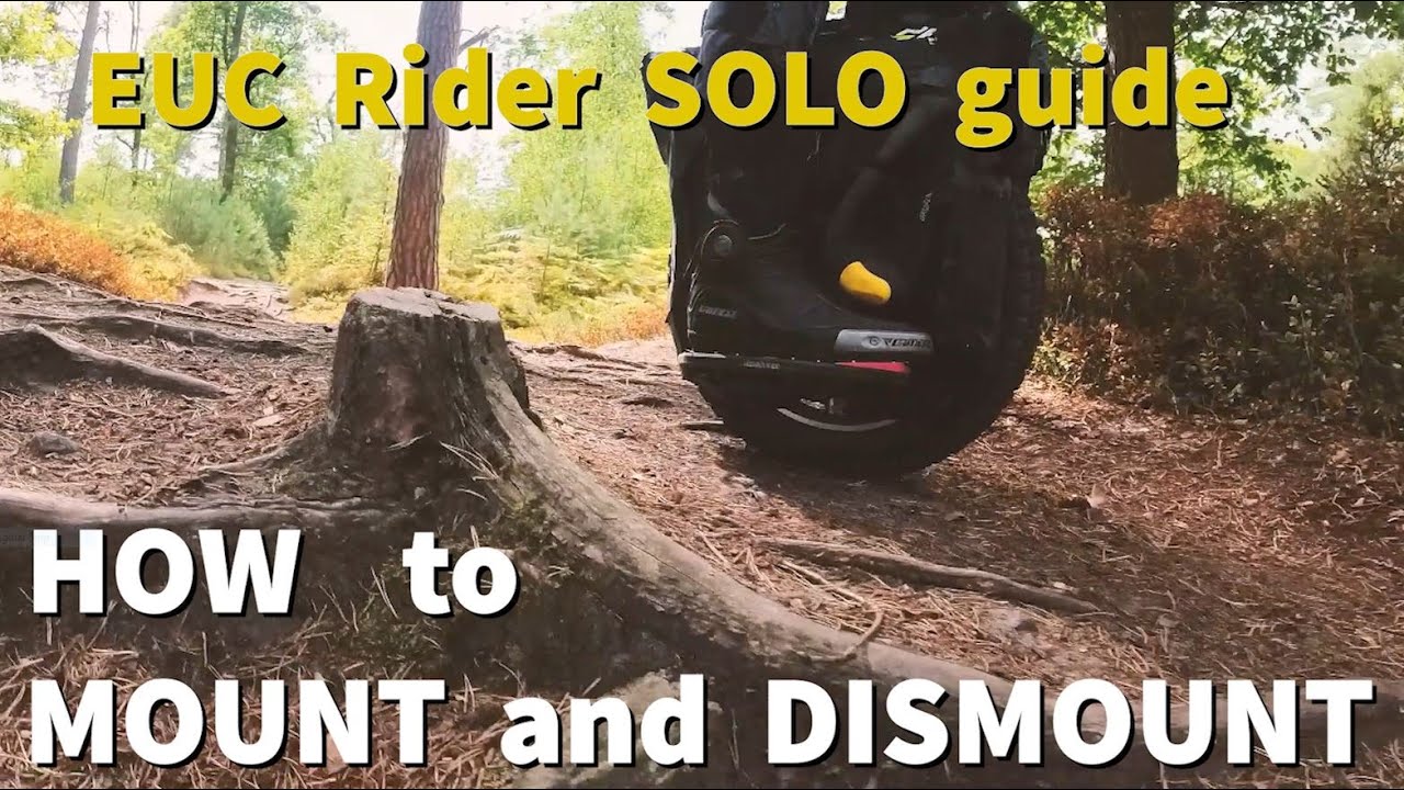EUC beginner TIPS   -   HOW to MOUNT and DISMOUNT - a SOLO rider GUIDE in 5 steps