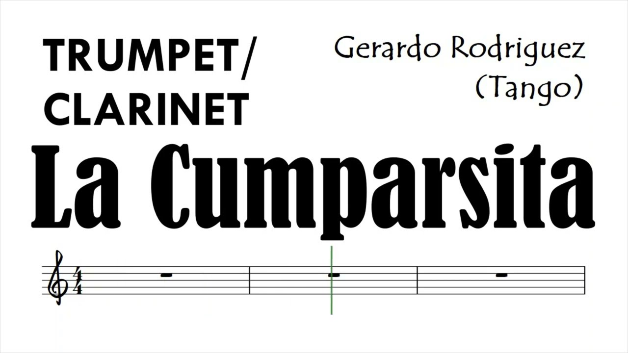 La Cumparsita Trumpet Clarinet Sheet Music Backing Track Play Along Partitura