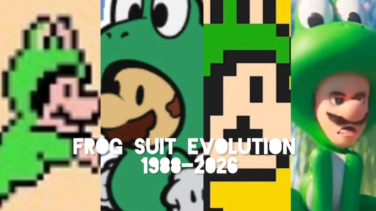 Evolution of Frog Suit in Mario Games (1988-2026) 