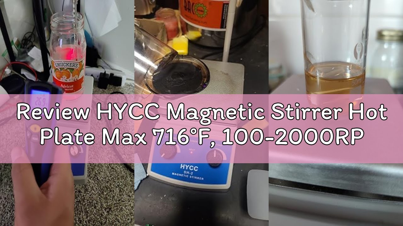 Review HYCC Magnetic Stirrer Hot Plate Max 716°F, 100-2000RPM Hot Plate with Magnetic Stirrer, 2000m