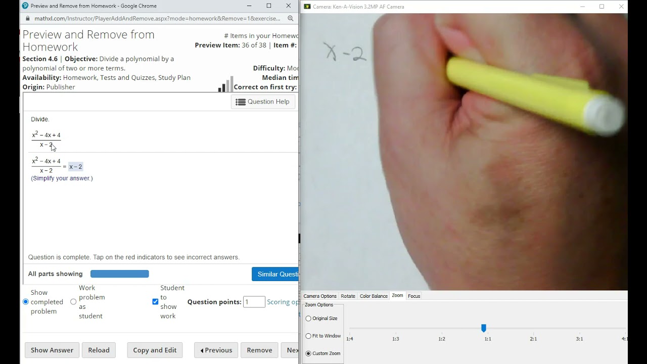 Dividing polynomials