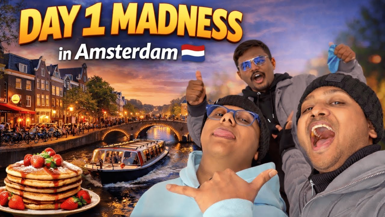Day 1 Madness in Amsterdam 🇳🇱😍 | Canal Cruise, Pancakes & Nightlife #amsterdamguide