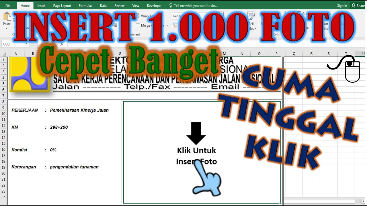 How to Insert Multiple Picture in Excel | Cara Insert Ribuan Gambar Foto di Excel Sekali Klik #howto