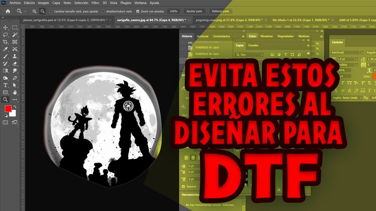 🔥DTF CURSO 2 [ EVITA ESTOS ERRORES AL DISEÑAR PARA DTF ] Diseño gráfico para DTF