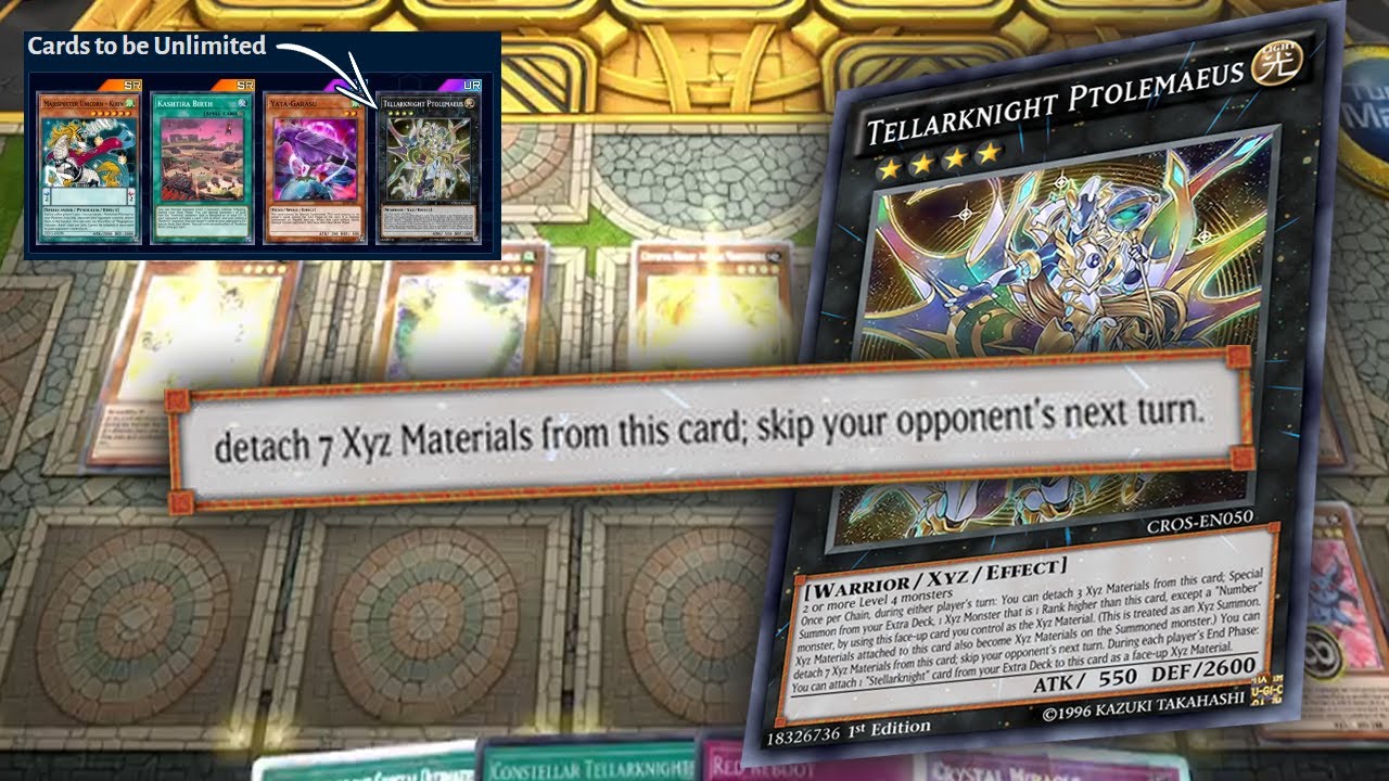 What Can This TELLARKNIGHT New Unlimited Card Do? ft CRYSTAL BEAST Yugioh Master Duel