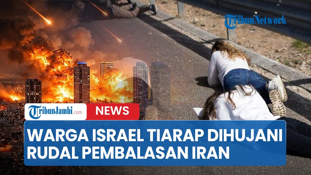 Warga Israel Tiarap Ketakutan saat Dihujani Rudal Pembalasan Iran di Beit Shemesh