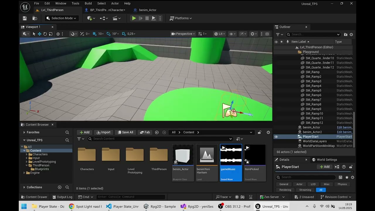 Unreal Engine 5 oyun motorunda Spot Light nedir