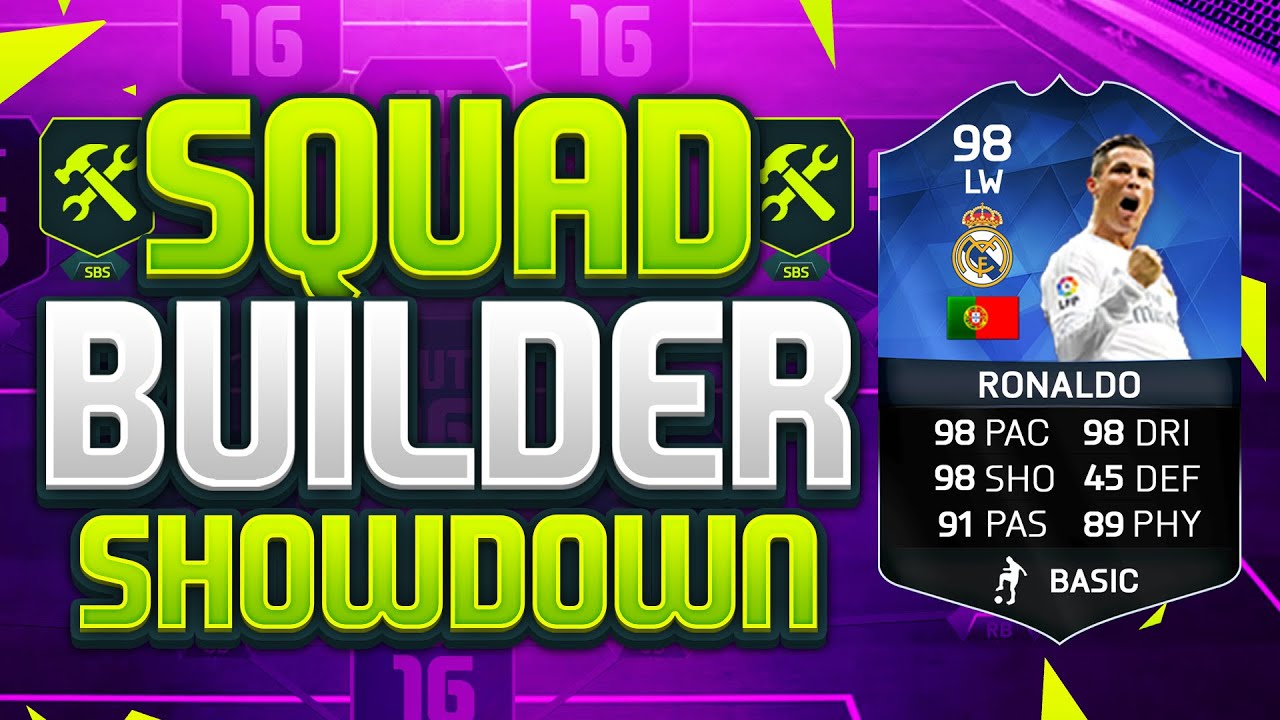 FIFA 16 SQUAD BUILDER SHOWDOWN!!! TEAM OF THE YEAR RONALDO!!! 98 Rated TOTY CR7 Squad Builder