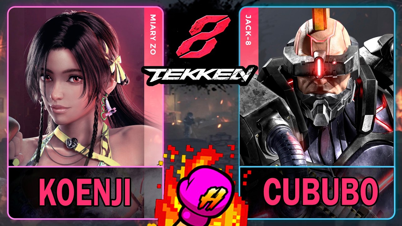 Tekken 8 Koenji (MIARY ZO) VS Cububo (JACK-8)🥊 鉄拳8🥊4K 60ᶠᵖˢ🥊T8🥊TK8 #tekken