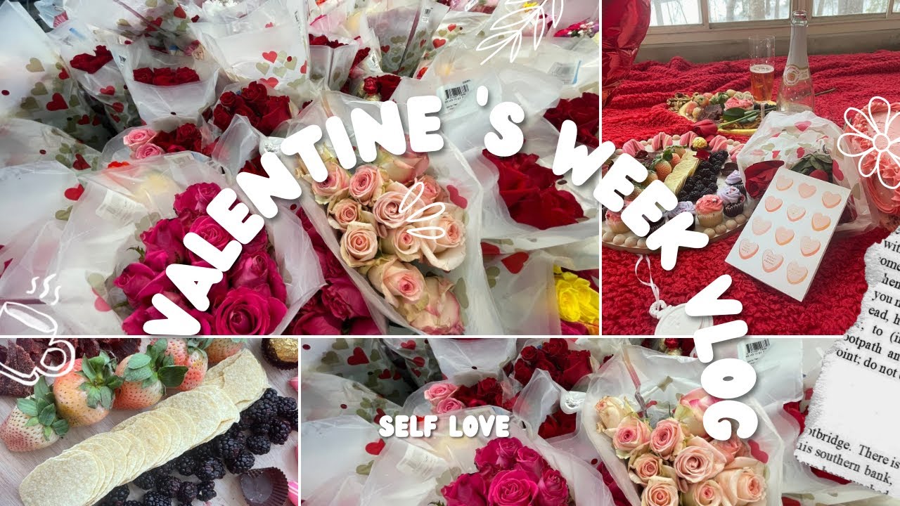 Valentine&rsquo;s week vlog|Baking a vintage heart cake | solo picnic | Galentine | Instax mini link 3