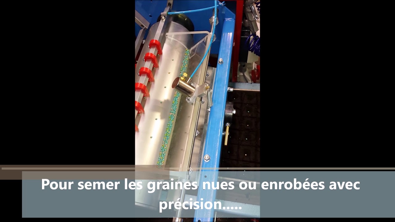 Hortivision   semoir a rouleau monté sur motteuse