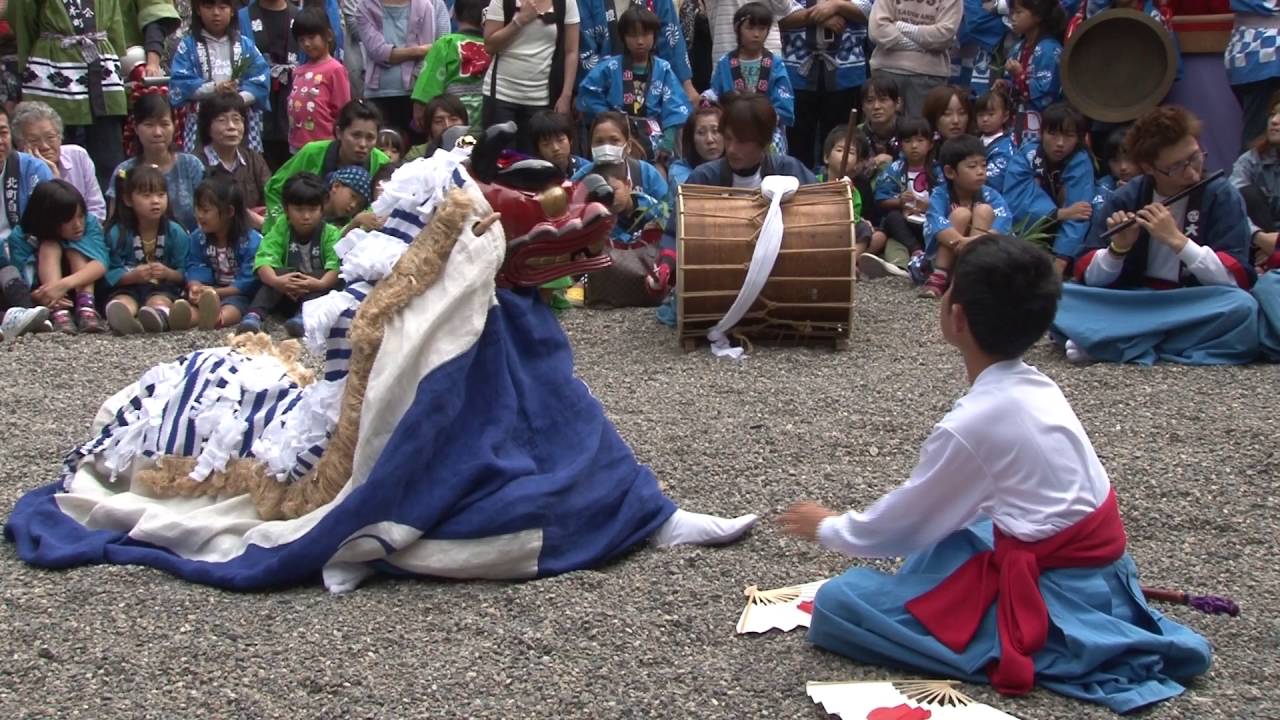 鈴鹿市石薬師町 北町獅子舞、南・中町獅子舞 大木神社秋祭り